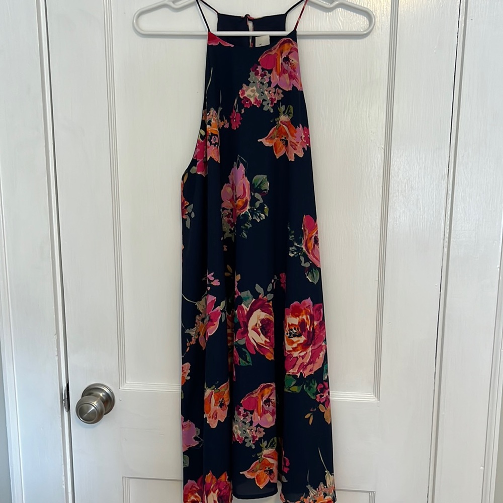 Navy floral dress
